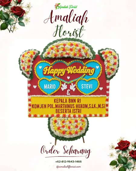 Papan Bunga Pernikahan Sawuh